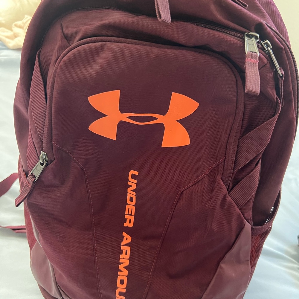 Under Armour Burgundy and Orange Backpack - Picture 2 of 6